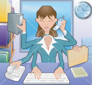 Woman_Organizing_Clipart