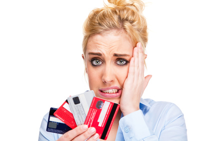 Credit Crunch – Young Woman with Money Problems