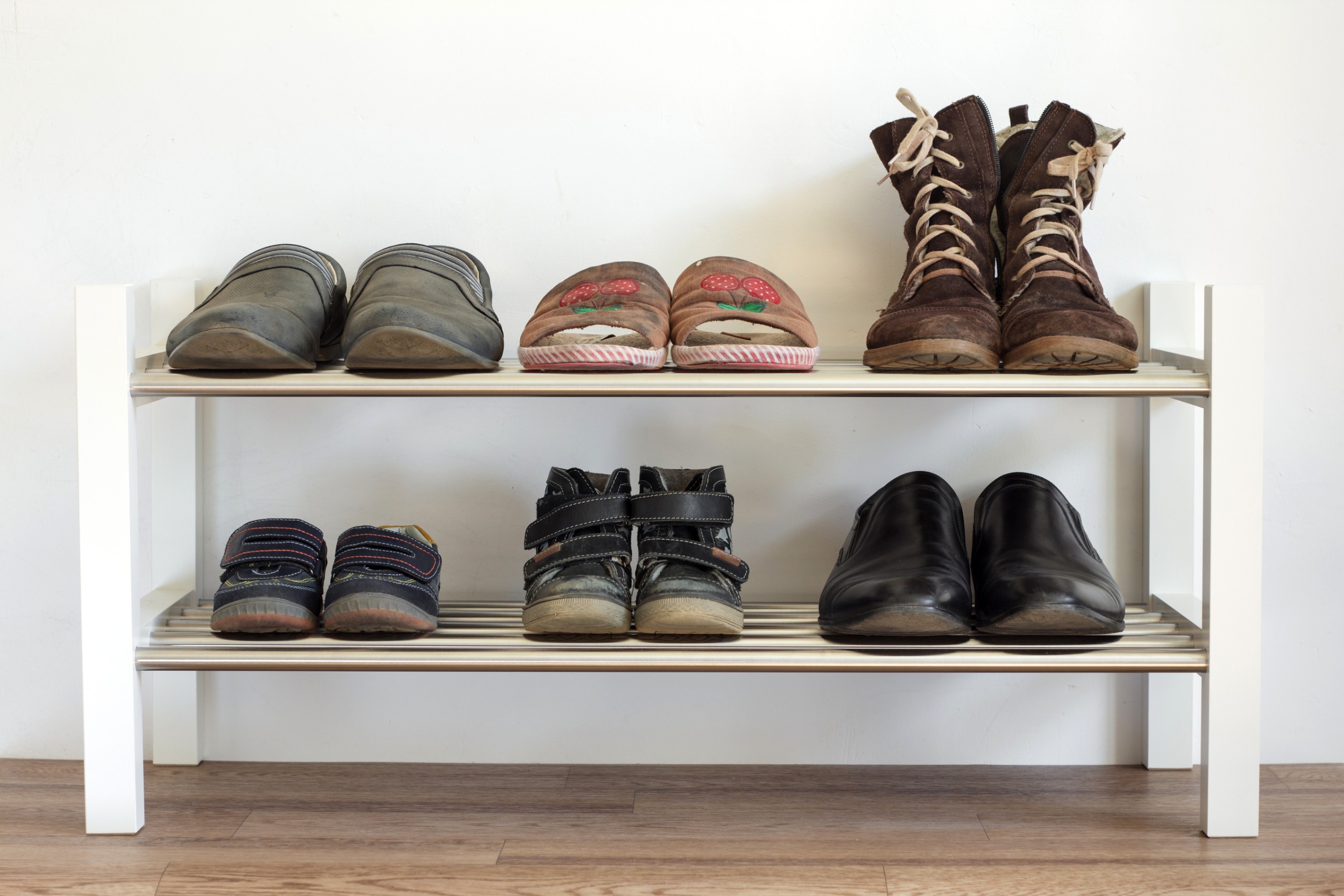 Shoe shelf at home