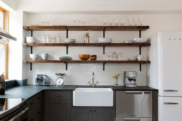 open shelves design for kitchen